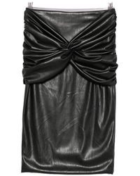 Elisabetta Franchi - Faux Leather Midi Skirt - Lyst