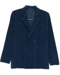 Homme Plissé Issey Miyake - Pleated Single-Breasted Jacket - Lyst
