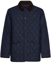 Polo Ralph Lauren - Quilted Corduroy-Collar Coat - Lyst