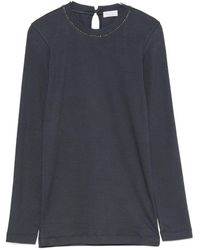 Brunello Cucinelli - Cotton Crewneck Sweater - Lyst