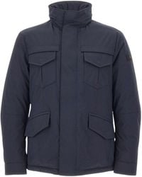 Peuterey - Striped Field Jacket With Hood - Lyst
