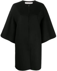Valentino Double-faced Compact Drap Cape - Black