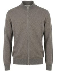 Brunello Cucinelli - Cashmere Zipped Cardigan - Lyst