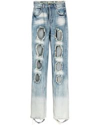 Rui - Distressed-effect Straight-leg Jeans - Lyst