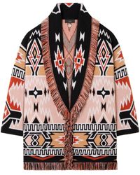 Alanui - Geometric Roots Wool Cardigan - Lyst