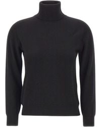 Kangra - Ribbed Turtleneck Knitted Sweater - Lyst