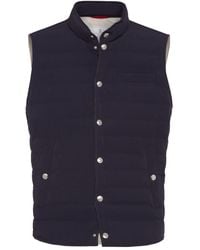 Brunello Cucinelli - Gilet Trapuntato - Lyst