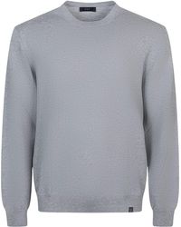 Fay - Round Nech Fine Wool Sweather - Lyst
