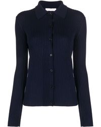 Chloé - Long Sleeve Wool Polo Shirt - Lyst