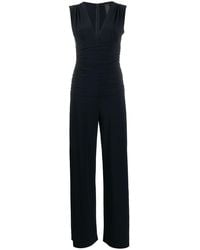 Norma Kamali - V Neck Sleeveless Jumpsuit - Lyst