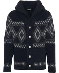BORGO ASOLO CASHMERE - Rombi Geometric Pattern Cardigan - Lyst