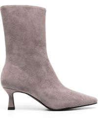 Coccinelle - 57mm Zipped Suede Ankle Boots - Lyst
