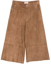Ami Paris - Suede Leather Trousers - Lyst