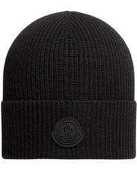 Moncler - Logo Wool Beanie - Lyst