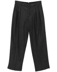 Emporio Armani - Wool Blend Trousers - Lyst
