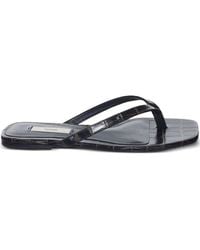TOTEME - Leather Flat Thong Sandals - Lyst
