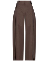 Loewe - Cotton And Silk Blend Trousers - Lyst