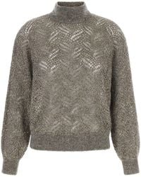 Brunello Cucinelli - Wool Turtle-Neck Jumper - Lyst