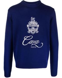 Casablancabrand - Merino Wool-cashmere Logo Sweater - Lyst