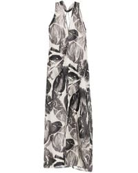 Alysi - Printed Silk Dress - Lyst