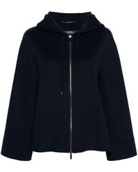 Max Mara - Wool Zipped Hooded Jacket - Lyst