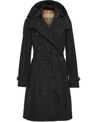 Burberry Detachable Hood Trench Coat - Black
