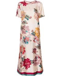 F.R.S For Restless Sleepers - Criso Floral-print Silk Dress - Lyst