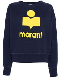 Isabel Marant - Moby Flocked-logo Sweatshirt - Lyst