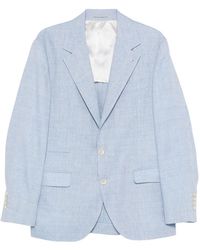 Brunello Cucinelli - Single-Breasted Blazer Jacket - Lyst