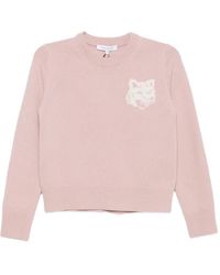 Maison Kitsuné - Fox Head Wool Crewneck Jumper - Lyst