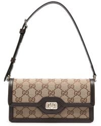 Gucci - Neutral Luce Mini gg Canvas Shoulder Bag - Women's - Calf Leather/fabric - Lyst
