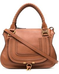 Chloé - Marcie Grained-leather Tote Bag - Lyst