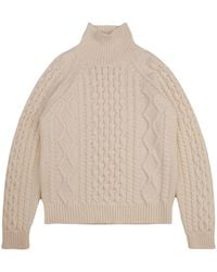 Baracuta - Aran Mock Neck Sweater By - Lyst