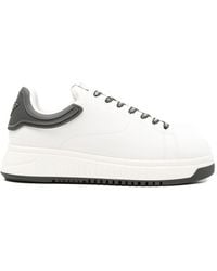 Emporio Armani - Leather Sneakers - Lyst