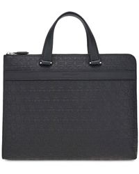 Ferragamo Leahter Briefcase - Black