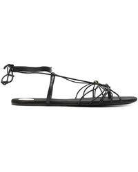 Saint Laurent - Babylone Satin Sandals - Lyst