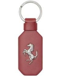 Ferrari - Leather Keyring With Prancing Horse By - Lyst