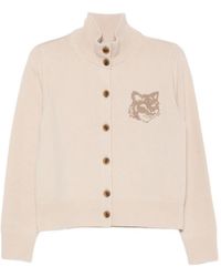 Maison Kitsuné - Fox Head Wool Cardigan - Lyst
