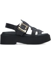 Roger Vivier - Viv Rangers Leather Sandals - Lyst