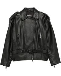 Emporio Armani - Leather Jacket - Lyst