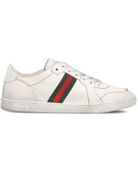 Gucci - Stretch Leather Sneakers - Lyst