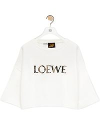 Loewe-Paulas Ibiza - Logo Cropped Cotton T-shirt - Lyst