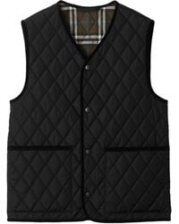 Burberry - Quilted Vest - Lyst
