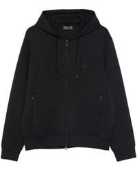 Emporio Armani - Logo Cotton Hoodie - Lyst