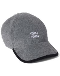 Miu Miu - Logo Baseball Cap - Lyst