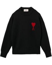 Ami Paris - Ami De Coeur Wool Sweater - Lyst