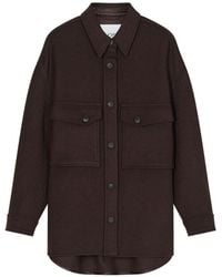 Closed - Wool Blend Oversized Shirt - Lyst