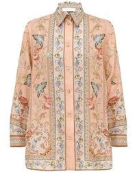 Zimmermann - Roselight Silk Shirt - Lyst