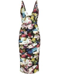 Dolce & Gabbana - Floral Print Dress - Lyst