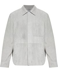 Loewe - Suede Leather Overshirt - Lyst